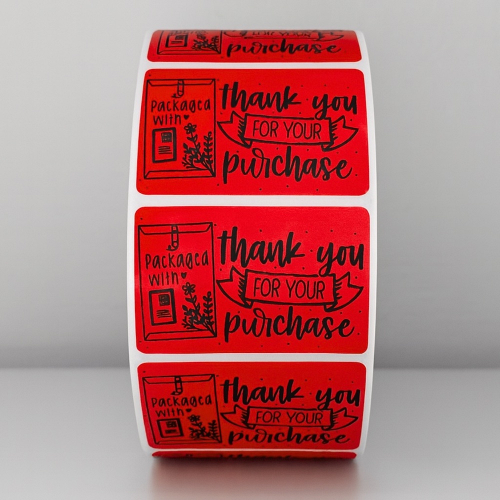 Thank You for Your Purchase Stickers | Packaged With Love | Cute Packaging - Picture 6 of 11